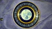 Porcelanowy stary piękny talerz kobaltowy EPIAG Czechoslovakia