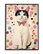 Kot elegant PLAKAT A3 Vintage, Cat  2+1 GRATIS