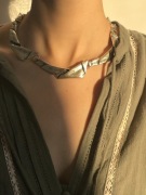 Naszyjnik Liquid Metal Silver | Unikat Kris Design | Rzeźba Minimal Luxe