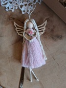 Aniołek Anioł stróż mini makrama zawieszka 