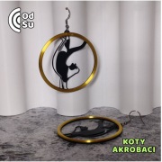 Kolczyki KOTY AKROBACI 53 - czarno-złote