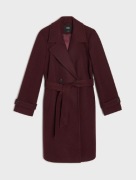 Bordowy płaszcz S