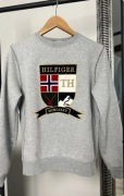 Męska bluza Tommy Hilfiger S z herbem szara