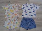2x Komplet Dla Chłopca Krótkie Spodenki + Bluzeczka H&M r. 104