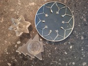 talerzyk średnica 14cm i świeczniki świąteczne