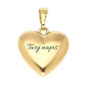 Zawieszka wisiorek pozłacane serce grawer Urodziny prezent Komunia Święta