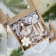 Świąteczny zestaw prezentowy Makrama, Zestaw ozdób świątecznych