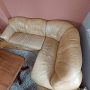 Komplet skórzany sofa i fotel 