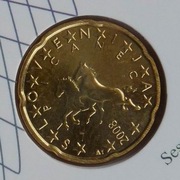 SŁOWENIA 2008 20 CENTÓW UNC !!!!!!!!!!
