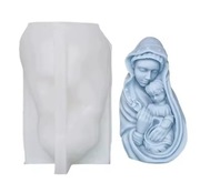 DZIEWICA MARYJA z DZIECKIEM forma silikonowa 11.5*7.3 do Świec Gipsu 