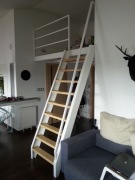 Schody metalowe stalowe loft meble drewno