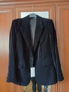 Marynarka żakiet aksamitna welurowa Mango czarna 1xl