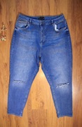 Spodnie Asos Design r. 34/32 jeansowe niebieskie z rozdarciami bawełna