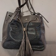 Torebka wittchen szara cekiny srebrna skóra