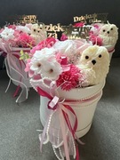 Flowerbox kwiaty mydlane świeca sojowasowa dzień nauczyciela