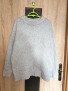 Jasno szary gruby prosty sweter rozmiar XS/S
