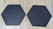 PANELE FILCOWE HEKSAGON akustyczne - czarny (Sesame Black)