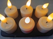 Zestaw 6x Ładowalne Świeczki LED Tealight z Pilotem i Stacją Ładowania USB