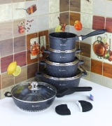 Solidny Komplet Garnków + Głęboka patelnia 24cm Elitehoff PREMIUM