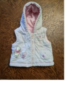 Disney Baby kamizelka polar bezrękawnik z kapturem kurtka kubuś puchatek