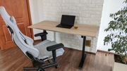 Ergonomiczne Gamingowe Biurko regulowane elektrycznie | Dąb Sonoma 120x60