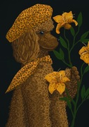 Plakat A3 „Pudel z liliami”