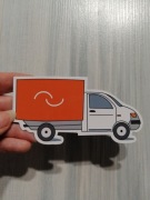 Magnes na lodówkę Samochód dostawczy z paką. Nowy.