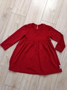 Sukienka welurowa czerwona na święta 134