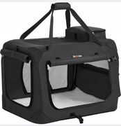 Transporter dla pieska lub kotka, XXL, FEANDREA, 91x63x63 cm, czarny