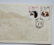 Koperta ze znacz. 25 i 45zł, i stemp.Psy Myśliwskie Warszawa 1989r