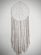 Makrama Duży Łapacz Snów Dekoracja Na Ścianę Ozdoba Wym.59x65 dł.170 cm