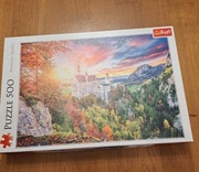 Puzzle 500 el. Widok na zamek Neuschwanstein, Niemcy