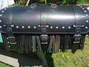 Duży kufer centralny skórzany 60 cm chopper / cruiser