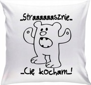 Poduszka walentynki dla zakochanch nadruk wzory  strasznie cię kocham