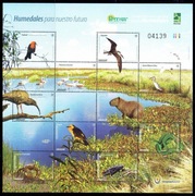 URUGWAJ - 2015.  PTAKI  I FAUNA WODNA. BLOK . **