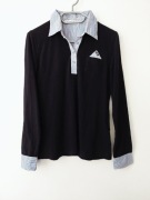 Koszula materiałowa granatowa roz.L wymiary opis firmy Monnari