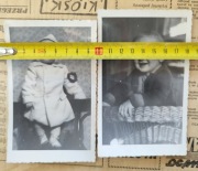 Stare foto pocztówki dzieci papier fotograficzny AGFA