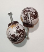 2x uchwyt kulowy gałka meblowy do mebli 30 mm drewniany