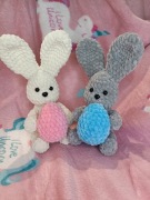 Dekoracje wielkanocne zestaw 2 pluszaka, amigurumi , 20 cm 