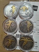 Seria Superbohaterowie 6x srebrna moneta 1 oz Ag 999 Au + oksyda Wyjątkowa 