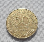 Francja V. Republika 50 centymów centimes 1962 KM# 939