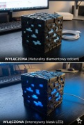 Lampka LED Minecraft Blok Rudy Diamentu 3D - prezent gaming USB