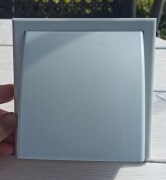 WYRZUTNIA ŚCIENNA KLAPA ZAWÓR ZWROTNY OKAP KRATKA DASZEK Ø 100 mm SZARA