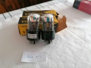 Lampy elektronowe Sylvania chrome top 6SN7GTA dobrana para NOS NIB (3)
