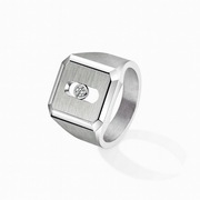 Pierścień sygnet Tytanowy z diamentem 0,061ct Messika Titanium K00519 