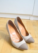 Harpers skórzane obcasy buty 36 beżowe skóra szpilki czółenka