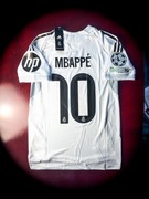 (S) Kylian Mbappe #10 Real Madryt 2025/2026 Nowa Biała Koszulka Piłkarska