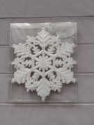 Zawieszka, ozdoba świąteczna śnieżynka 6szt.