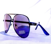 Okulary słoneczne Guess GF0173 90X aviatory pilotki granatowe metalik 