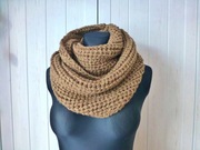 Ciepły miękki komin szalik o grubym splocie